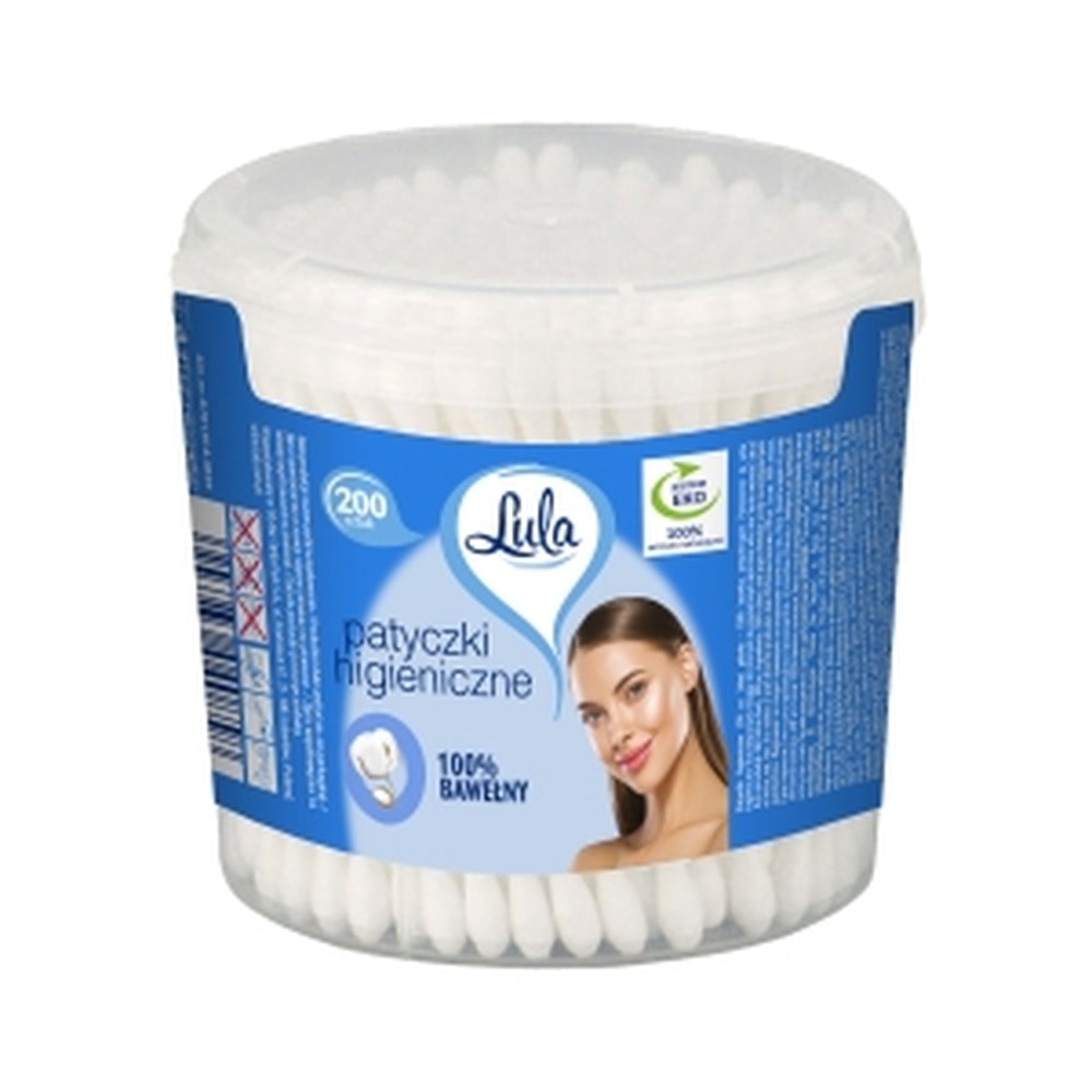 Lula Cotton Swabs in Container - ideal for daily care