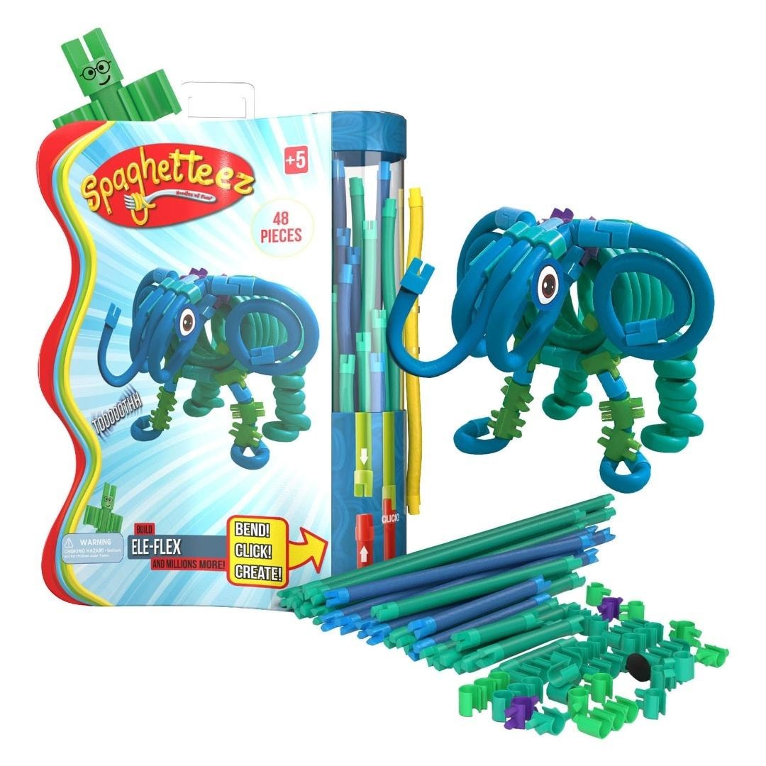 Spaghetteez Soft construction sticks elephant 48 pieces - develop creativity!