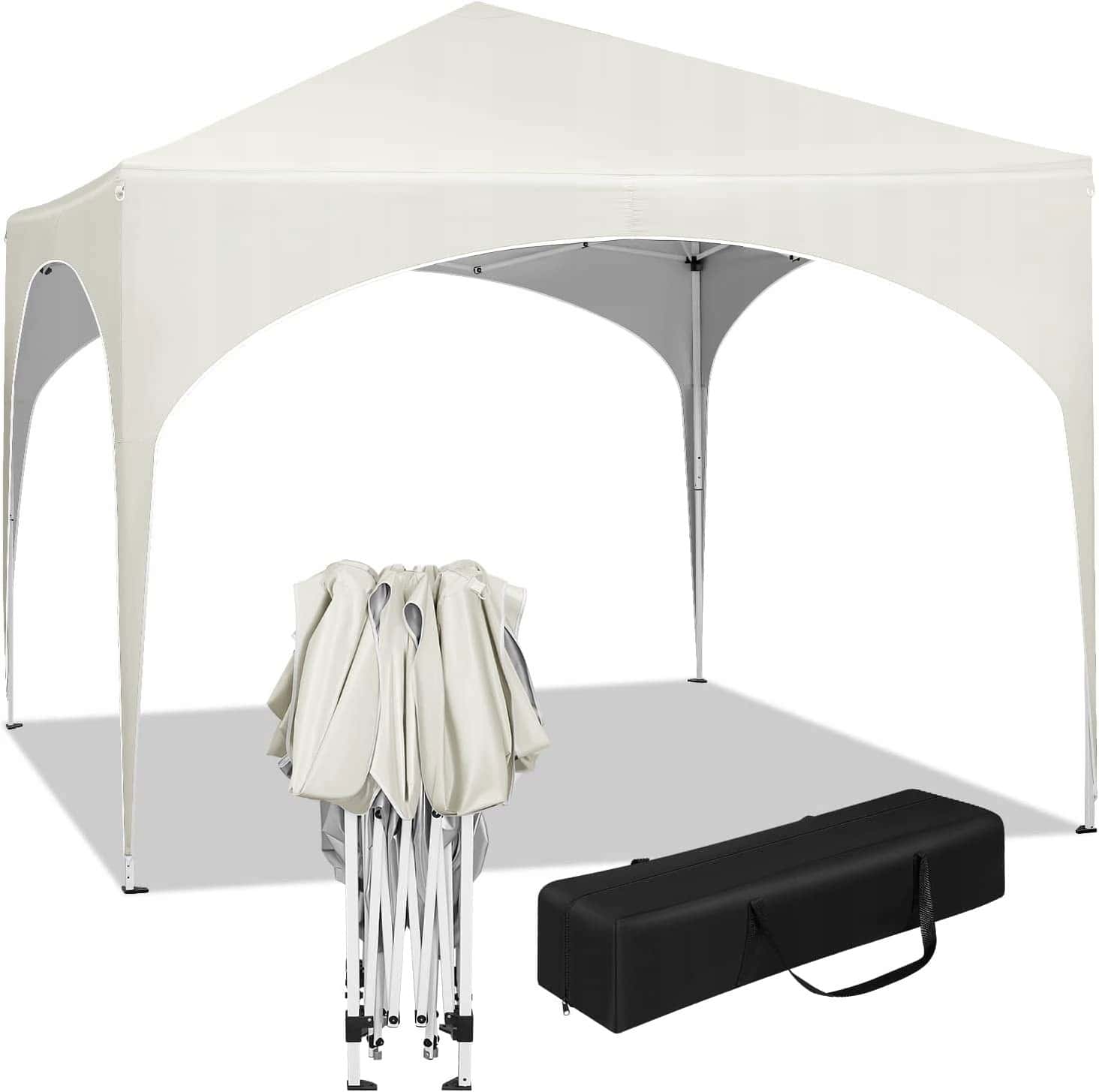 Garden pavilion beige 3x2.6m - ideal for relaxing in the garden