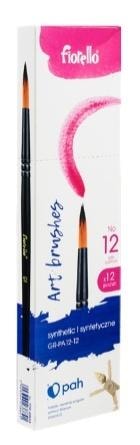 Fiorello Art Brushes GR-PA12-03 (12pcs) - ideal for watercolor and acrylic