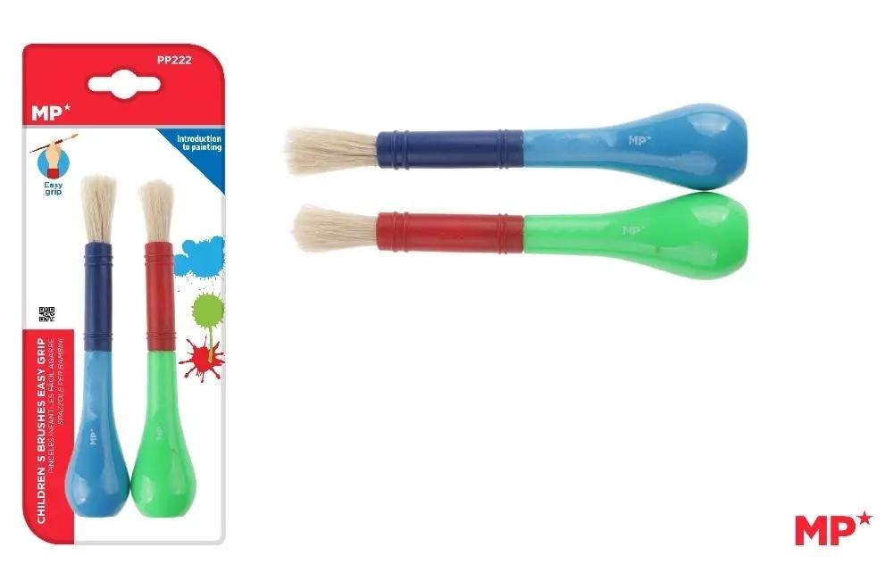 MP Main Paper Children's paintbrushes with Easy Grip handle 2 pieces