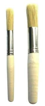 ChildGen Natural Wooden Brushes - 2 pcs for young artists