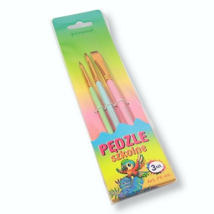 Penword School Paint Brush Set 3 Pieces - ideal for every student