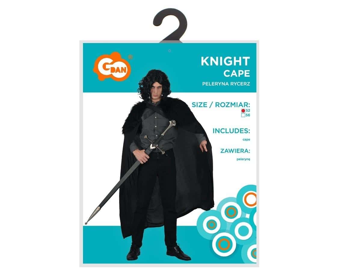 Godan Knight Cloak for adults - black, size 52