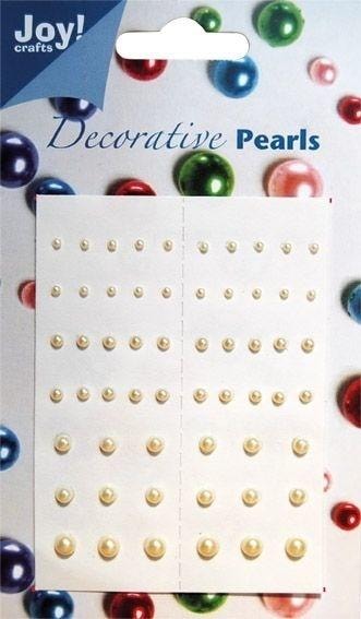Cream self-adhesive pearls - ideal for decoration and crafts
