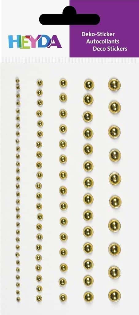Dekor-Art-Serwis Golden self-adhesive pearls 91 pieces for decoration