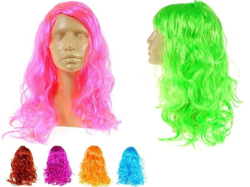 Wig long curls colorful MIX - perfect for a party