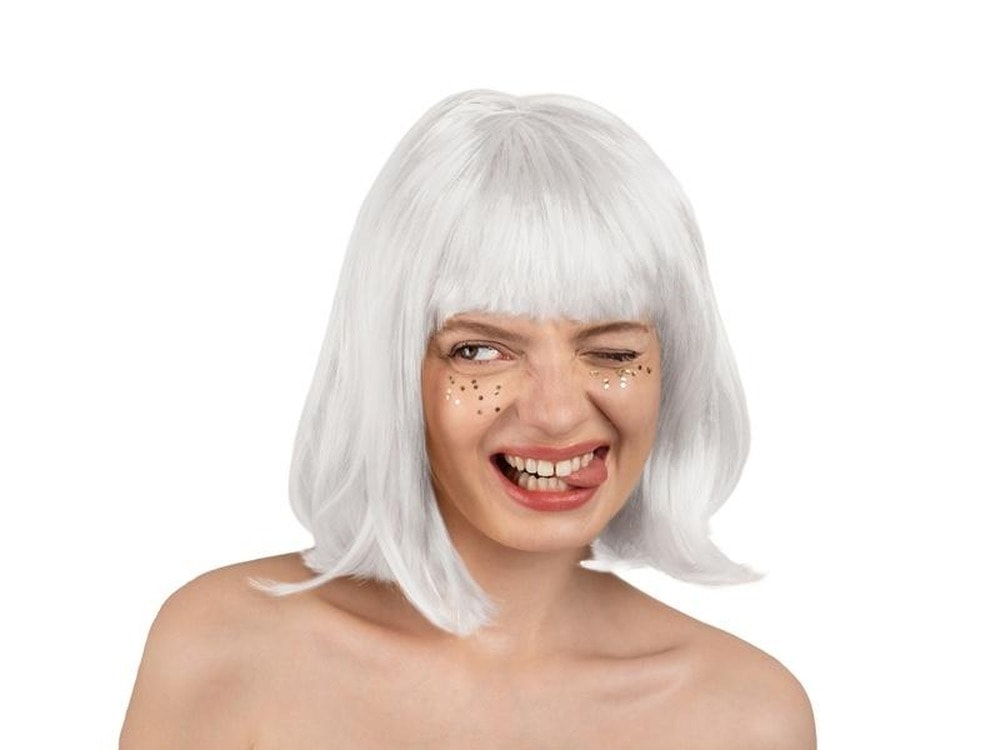 PartyDeco Cleopatra wig white - ideal for carnival