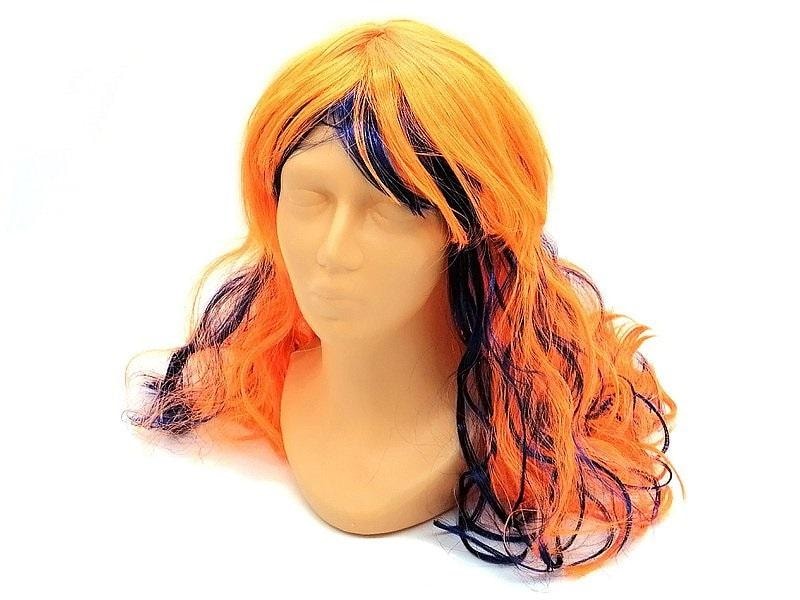 Orange wig with highlights - perfect for a party