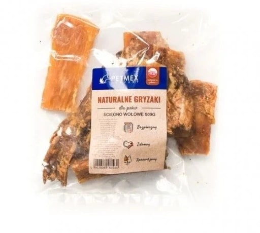 PETMEX Beef Tendon - natural dog chew - 500g - perfect for long hours of fun