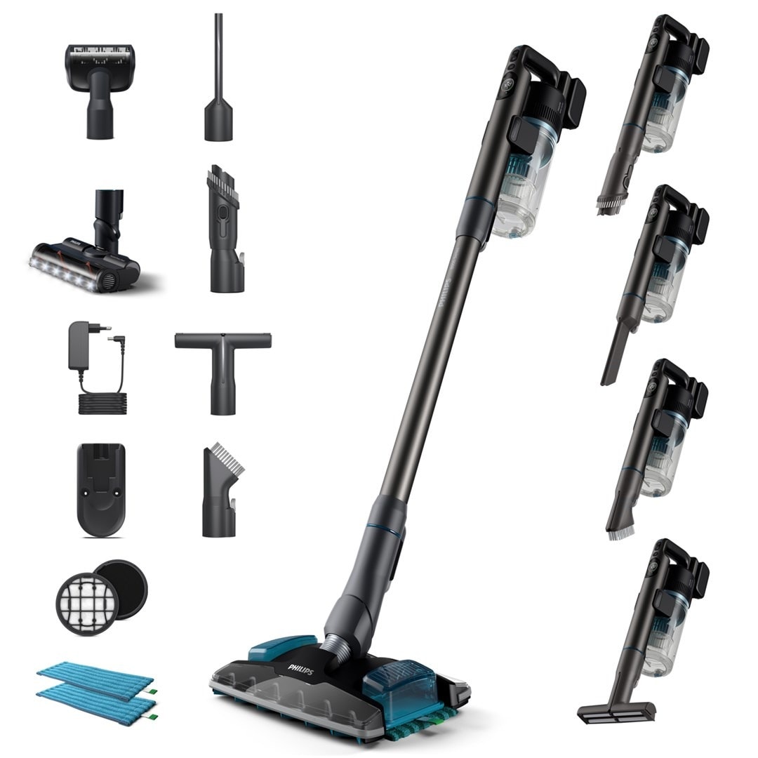 Philips Aqua 8000 XC8057/01 - Cordless Vacuum Cleaner with Mopping Function