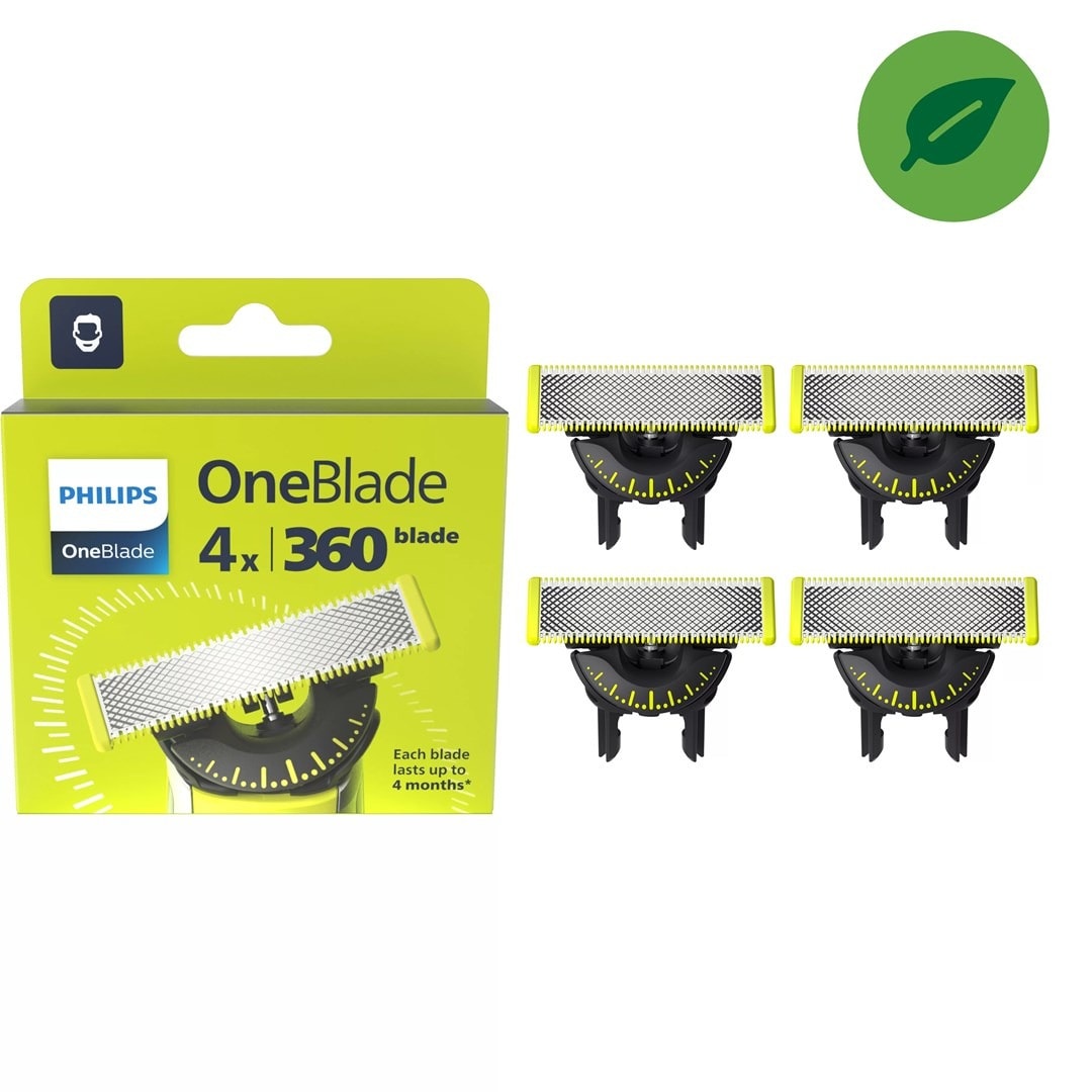 Philips Norelco OneBlade 360 QP440/50 - 4 replacement blades for a perfect shave