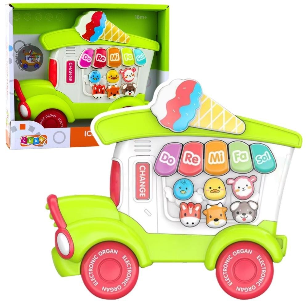 Leantoys Educational piano - green ice cream parlor for toddlers
