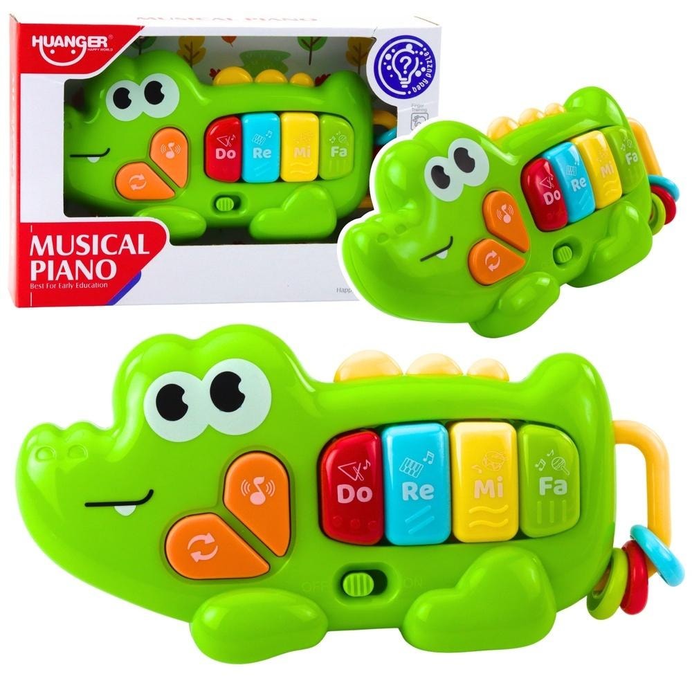 Leantoys Interactive crocodile piano - musical toy for every child