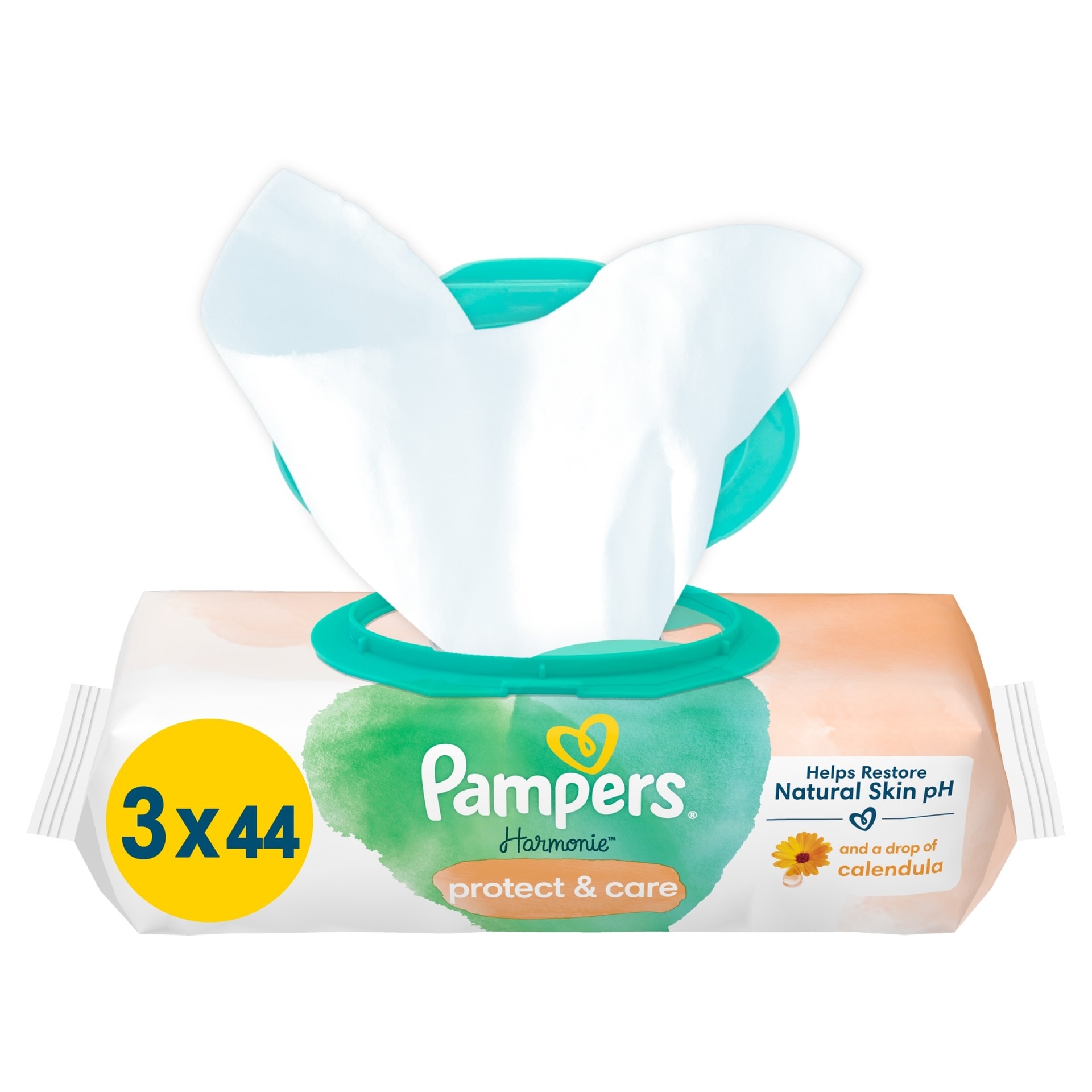 Pampers Harmonie Calm - Baby Wipes 3 x 44 pieces