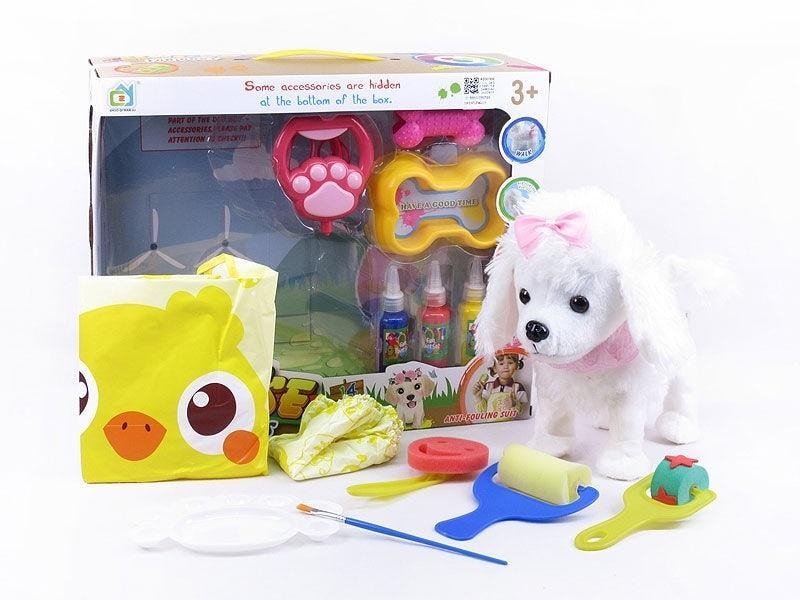 Walking puppy with accessories - interactive friend for your child