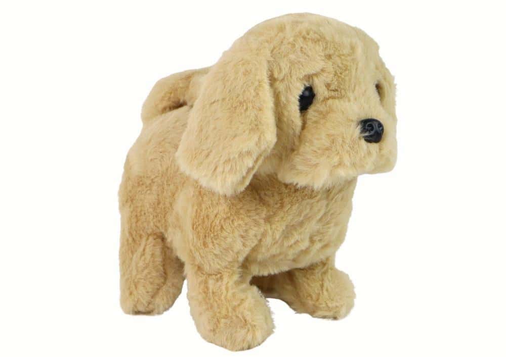 Interactive beige puppy - walking and barking toy