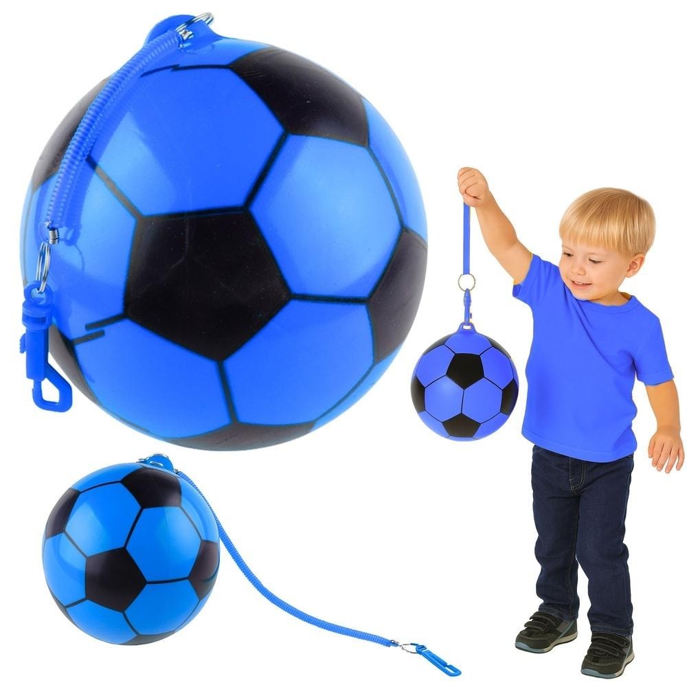 Rubber ball blue 22 cm - perfect for outdoor play