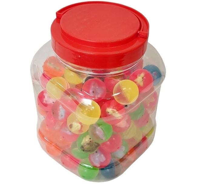 Merkpol Rubber ball with animal 25mm - 100 pieces of joy for your child!