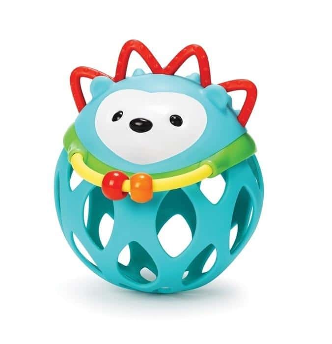 Hedgehog Ball with Rattle - sensory toy for babies