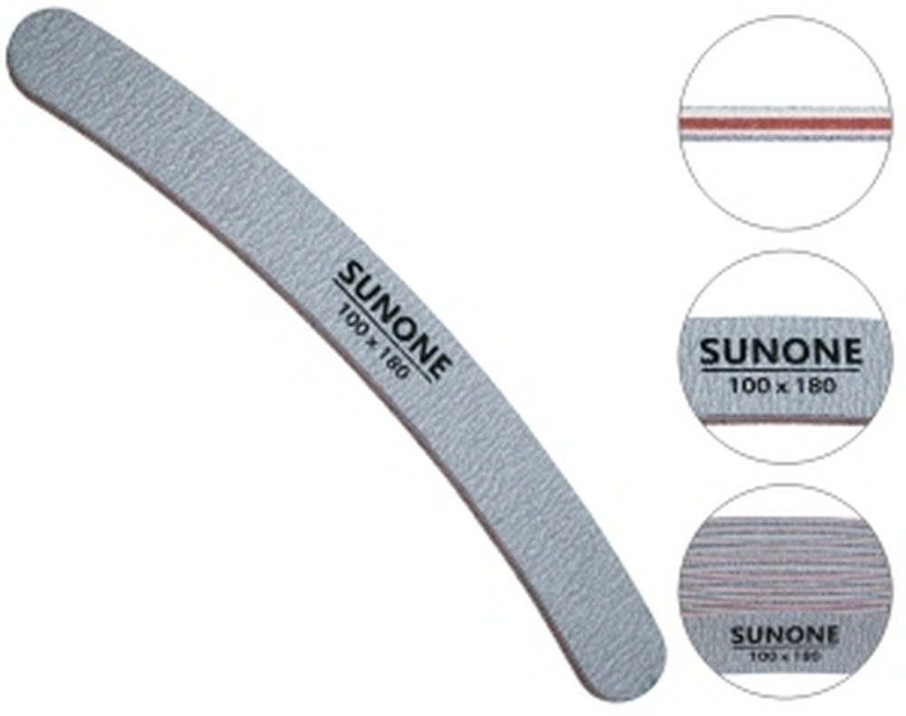 Sunone Banana Nail File 100/180 - Professional for manicure