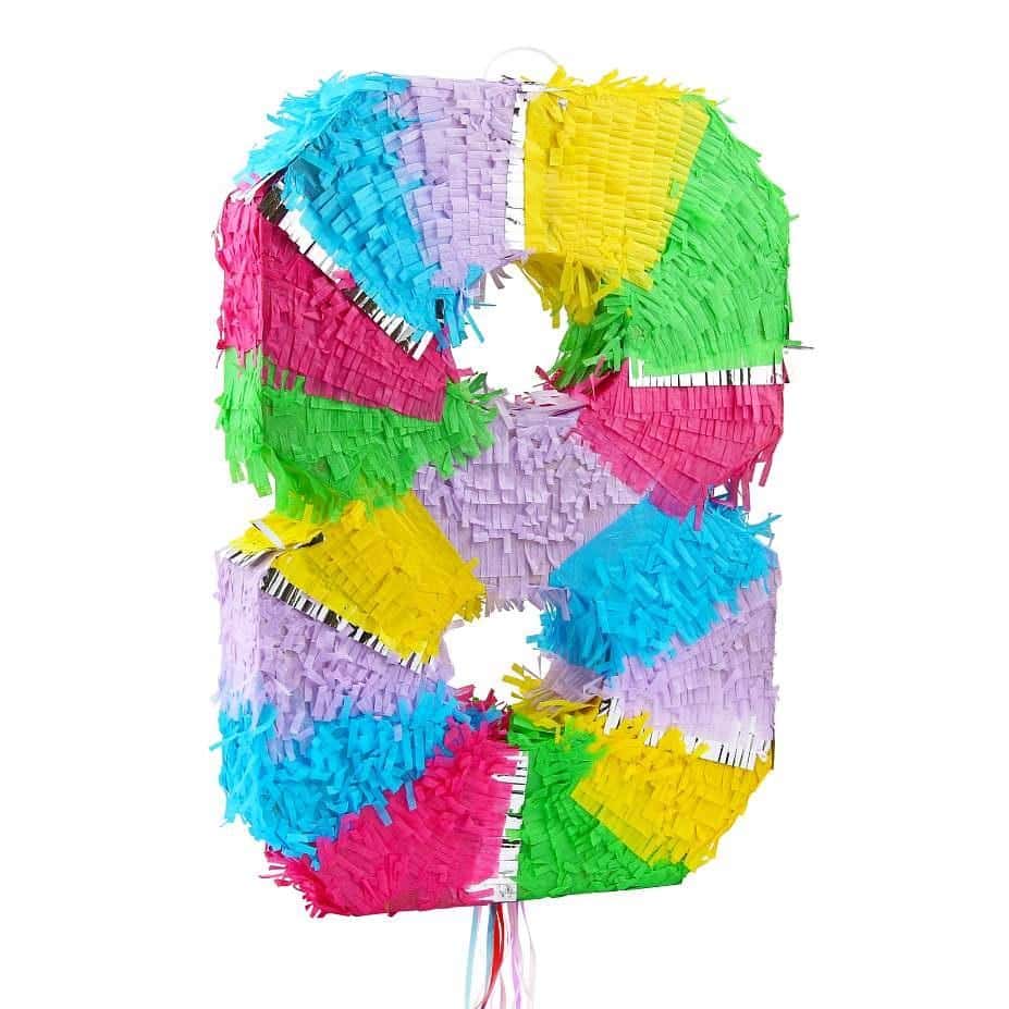 Godan Pinata number 8 pastel - perfect birthday decoration