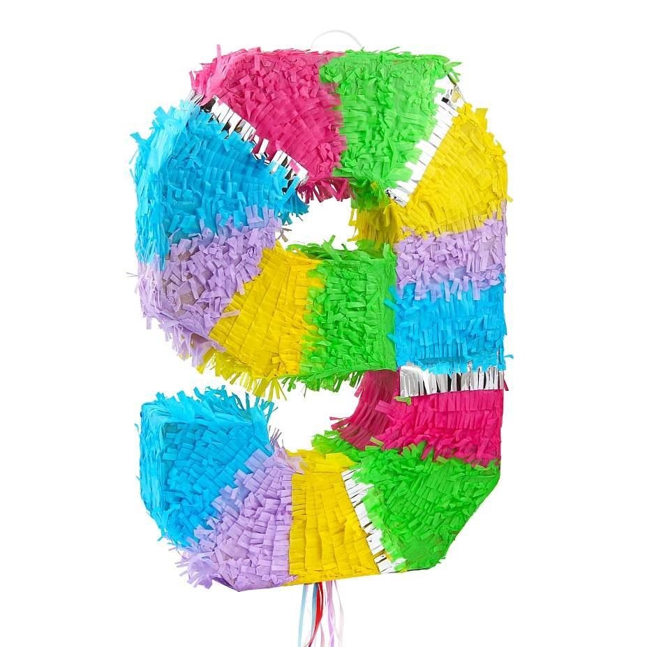 Godan Pinata number 9 pastel - perfect birthday decoration
