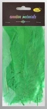 Soft decorative feathers green - perfect for decorating