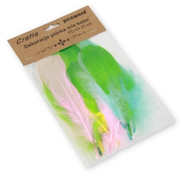 Feathers Mix - Decorative colorful feathers 10-13 cm 25 pieces