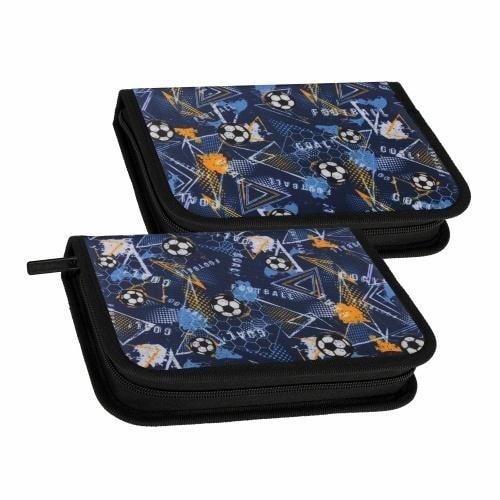 STARPAK Pencil Case 1-Compartment Football - Equipped school pencil case with football theme