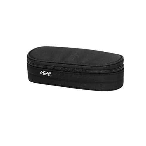 Black pencil case cosmetic bag - ideal for school and travel