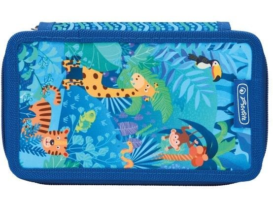 Herlitz Jungle Safari - Triple pencil case with equipment 31 pieces
