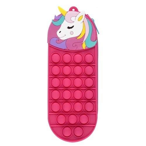 STARPAK Silicone Pencil Case Unicorn - Tube with 1 Zipper