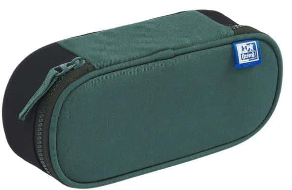 Oxford Funky Pencil Case Green-Black - perfect for school and office
