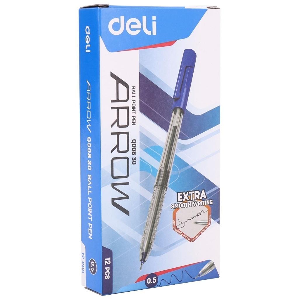 Deli Arrow ballpoint pen 0.5 mm blue - 12 pieces set