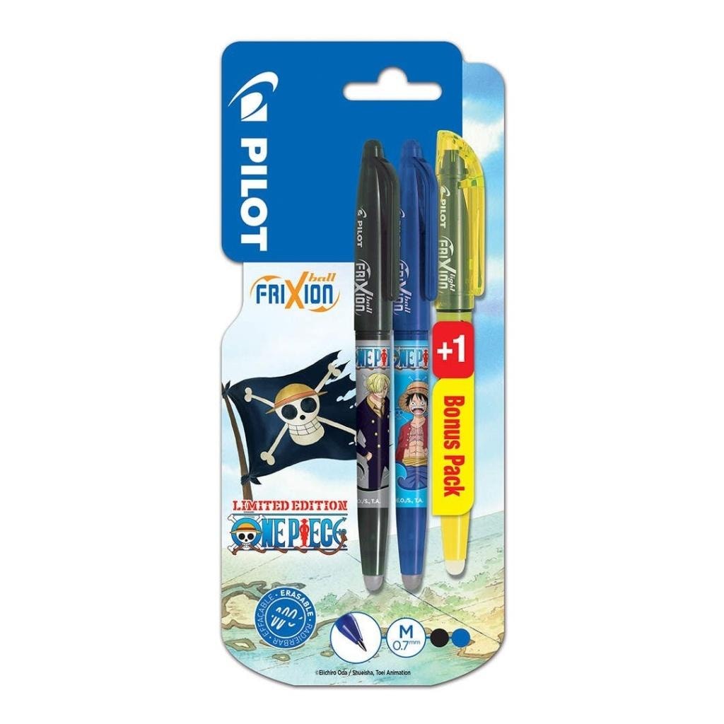 Pilot Frixion Ball - Ballpoint pen 2 colors + highlighter - ideal set