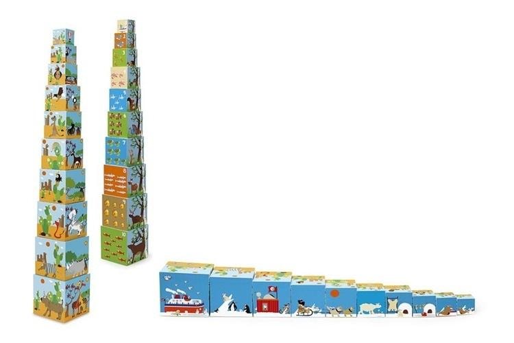 Educational Pyramid Animals of the World - colorful tower for learning and fun