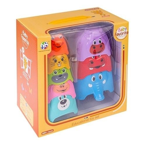 Animal pyramid - educational cups for bath fun