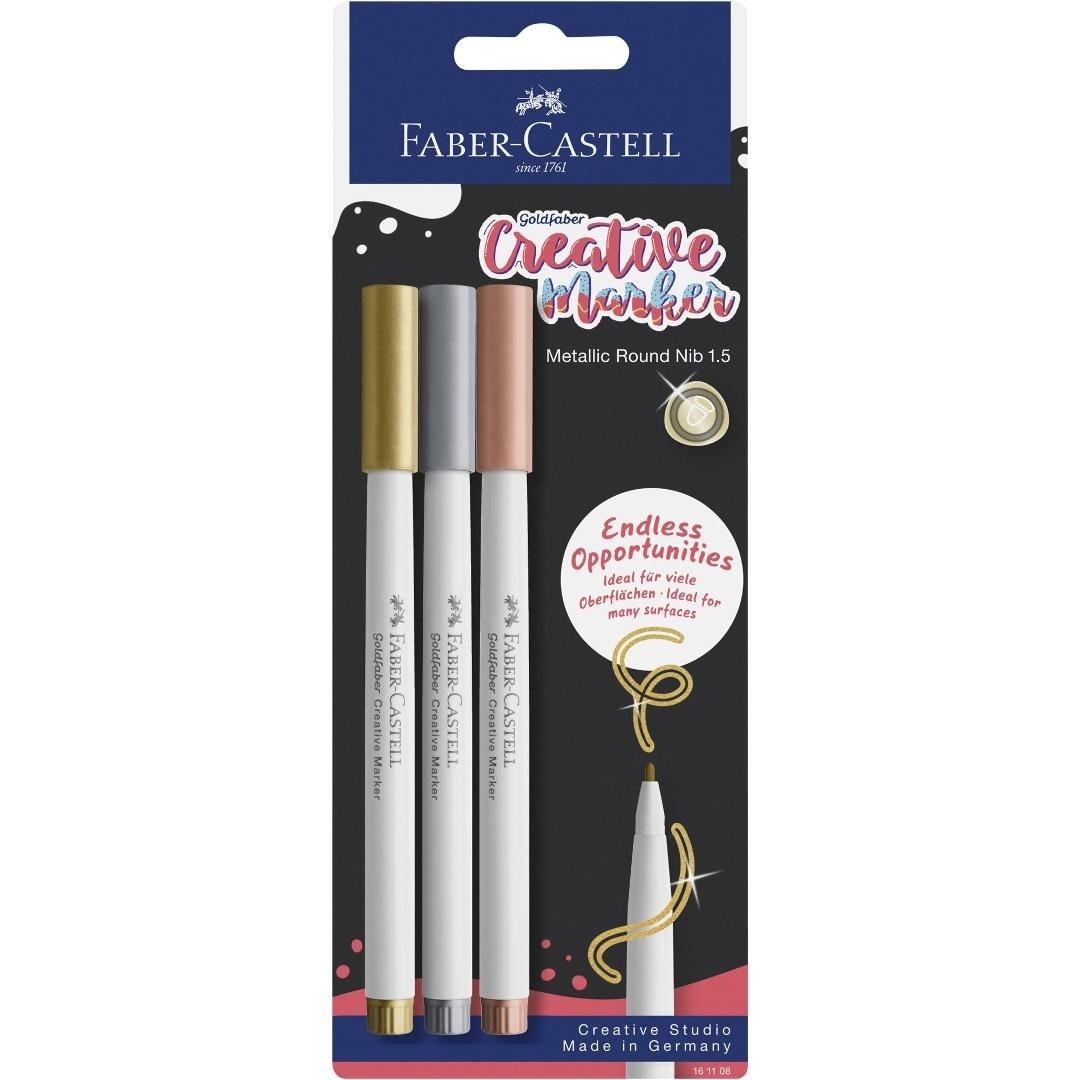 Faber-Castell Goldfaber Creative - Creative Markers 3 Colors