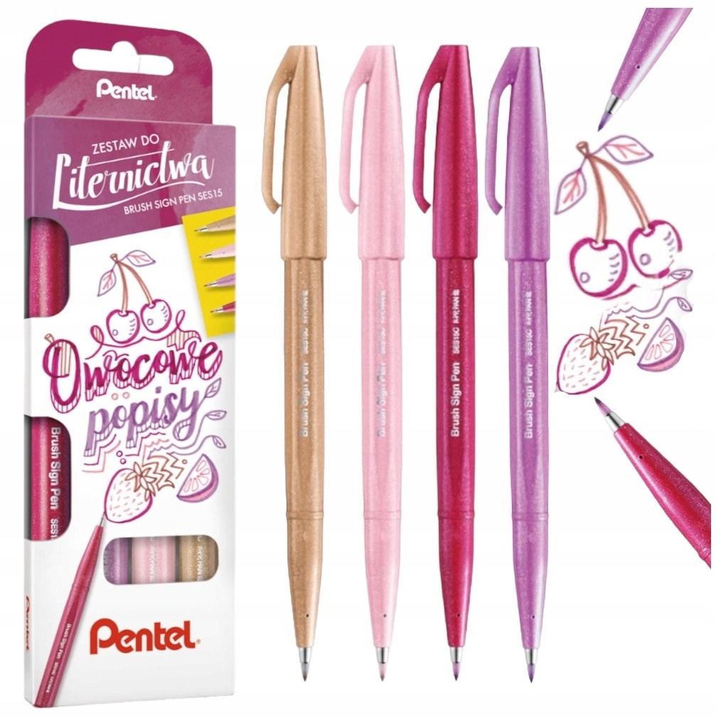 Brush pens Fruit.popis 4kol - ideal for coloring