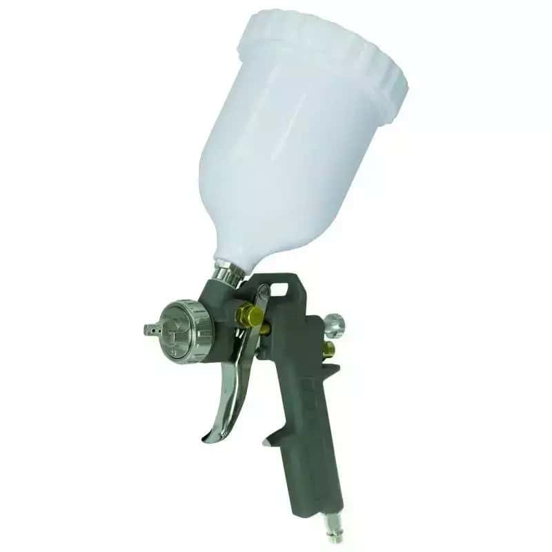 Paint spray gun with upper tank - precise painting