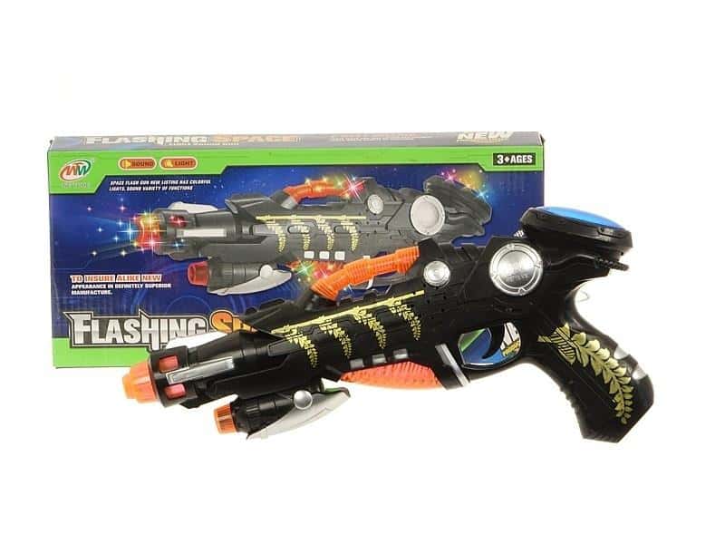 Battery-operated pistol with 3D effects - Great fun for kids!