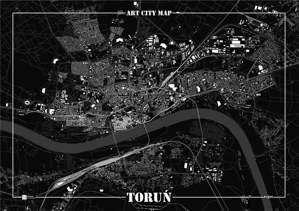 Art-Map Decorative Poster - Toruń (City Plan)