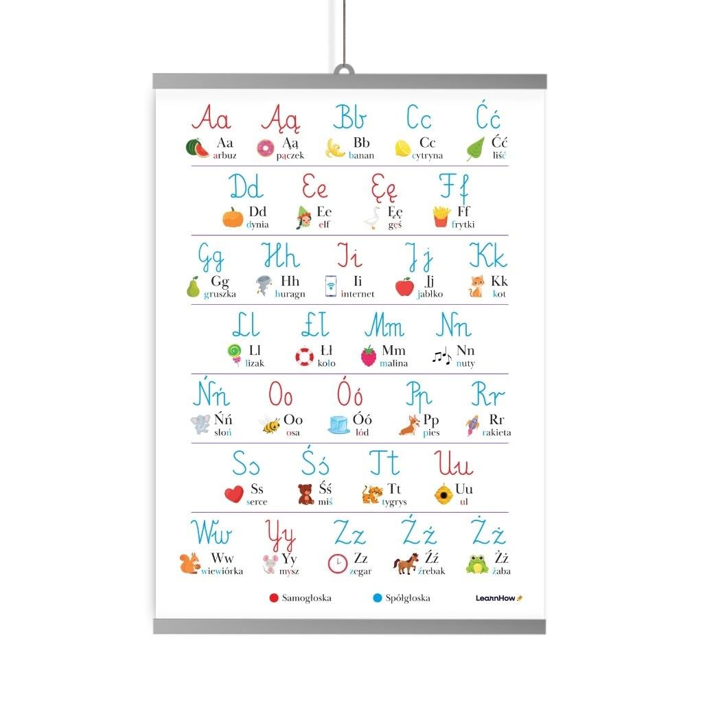 LearnHow Educational poster - Polish alphabet letters B2