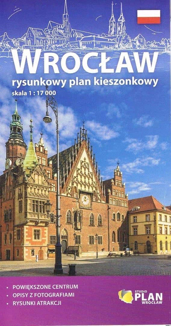 Pocket Plan Drawing - Wrocław 1:17 000 - Discover the city with ease!