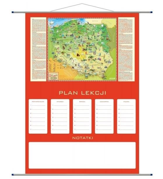 Map of Poland Young Explorer - Timetable laminated