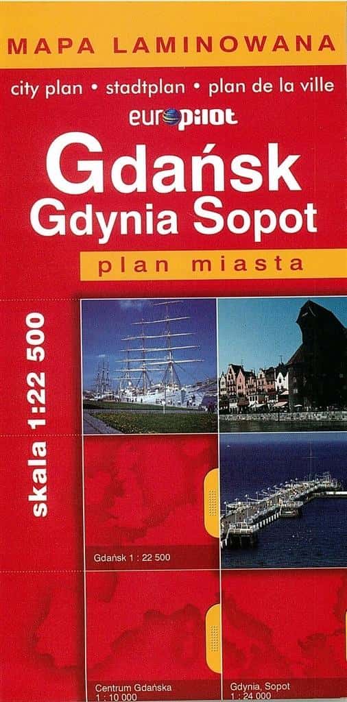 EuroPilot City Map Gdansk Gdynia Sopot - laminated guide