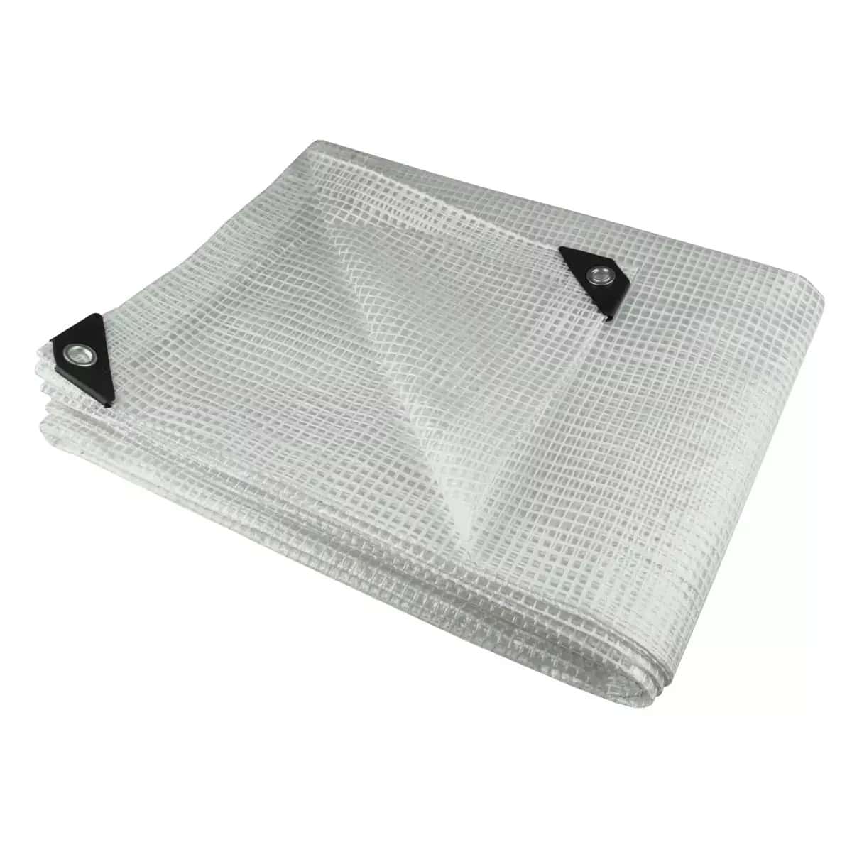 4x5m transparent reinforced tarpaulin - ideal protection