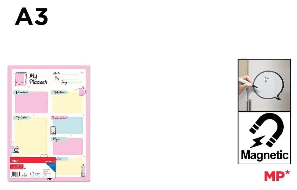 Magnetic planner A3 personal monthly - organize your time!