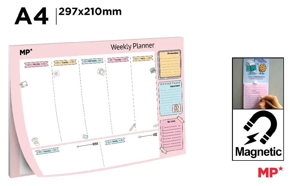 MP Main Paper Magnetic weekly planner A4 - ideal for organization